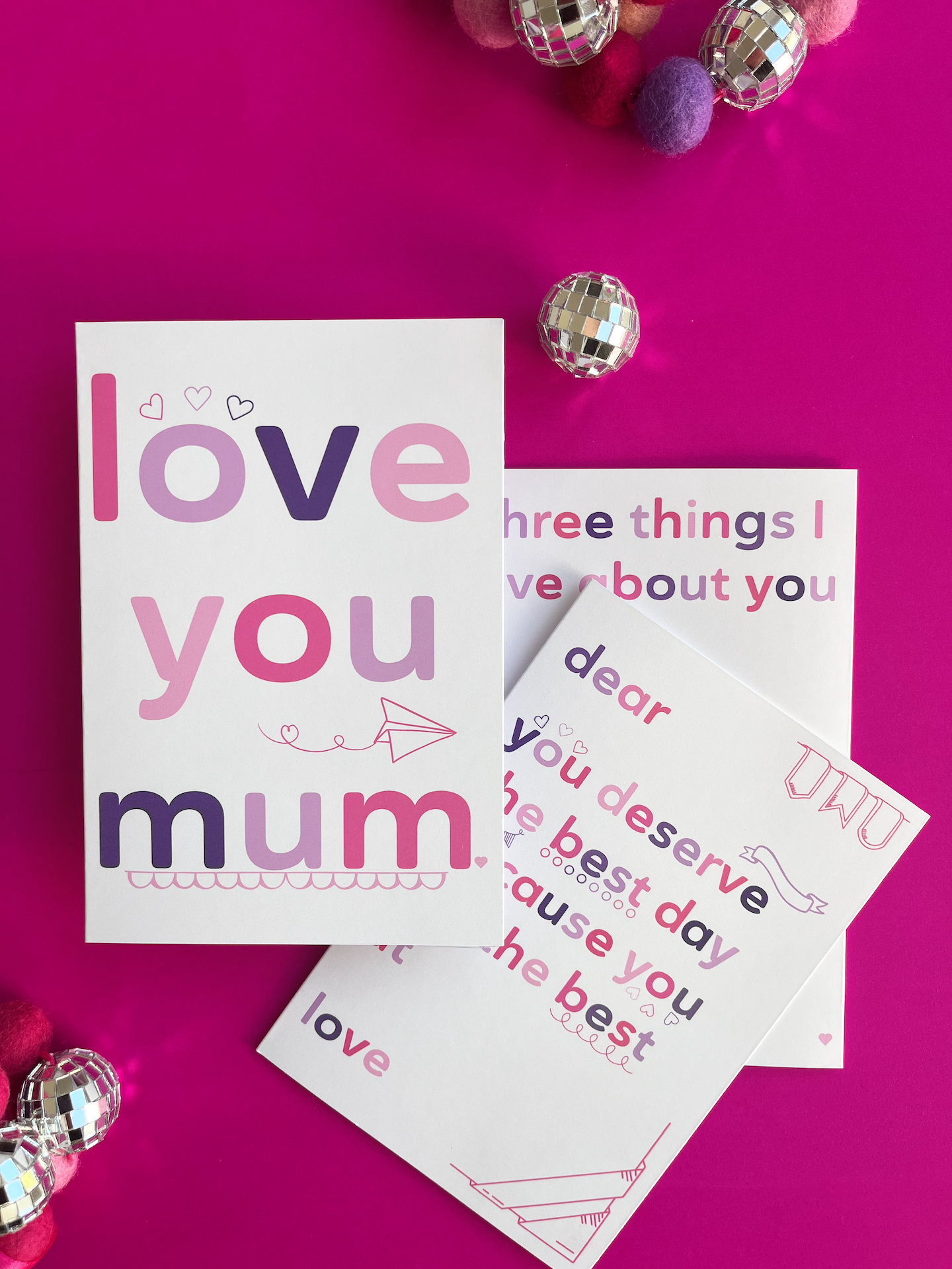 Mothers Day Card - Love You Mum
